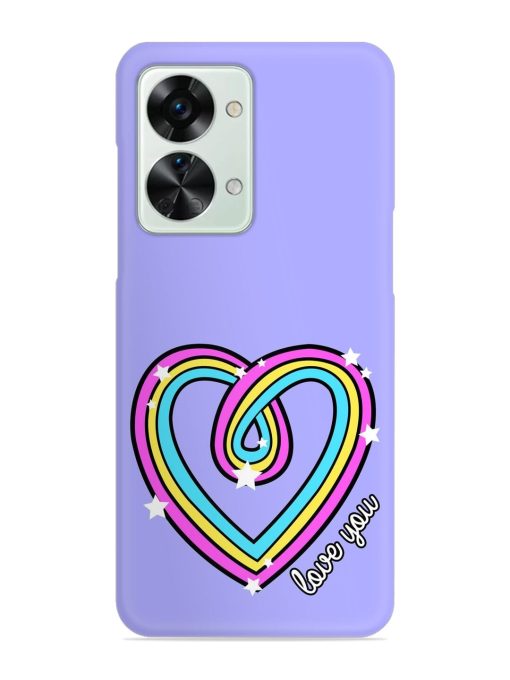 Colorful Rainbow Heart Snap Case for Oneplus Nord 2T (5G) Zapvi