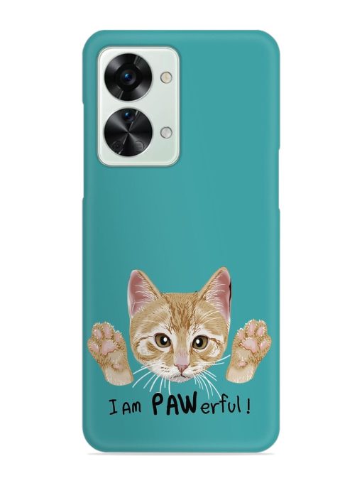 Typography Slogan Cat Snap Case for Oneplus Nord 2T (5G) Zapvi