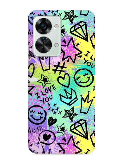 Bright Seamless Pattern Snap Case for Oneplus Nord 2T (5G) Zapvi