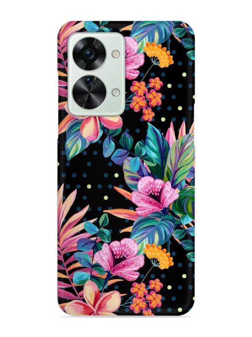 Seamless Floral Pattern Snap Case for Oneplus Nord 2T (5G)