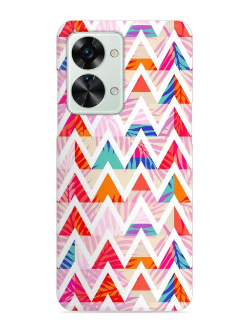 Abstract Triangle Background Snap Case for Oneplus Nord 2T (5G) Zapvi