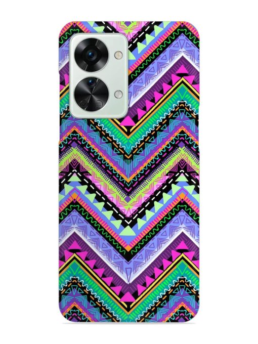 Tribal Aztec Print Snap Case for Oneplus Nord 2T (5G) Zapvi