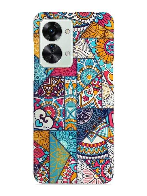 Patchwork Pattern Vintage Snap Case for Oneplus Nord 2T (5G)