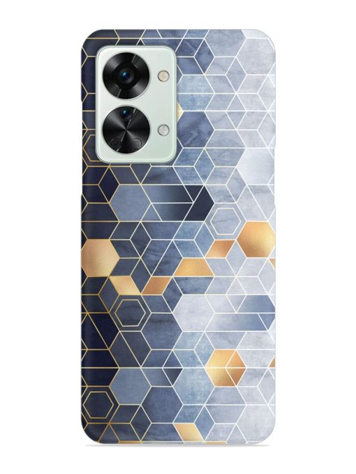 Geometric Abstraction Hexagons Snap Case for Oneplus Nord 2T (5G) Zapvi