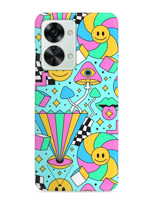 Trippy Rainbow 60S Snap Case for Oneplus Nord 2T (5G) Zapvi