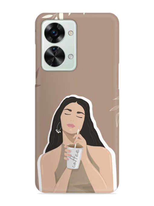 Girl With Coffee Snap Case for Oneplus Nord 2T (5G) Zapvi