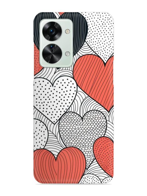 Girly Heart Seamless Snap Case for Oneplus Nord 2T (5G) Zapvi