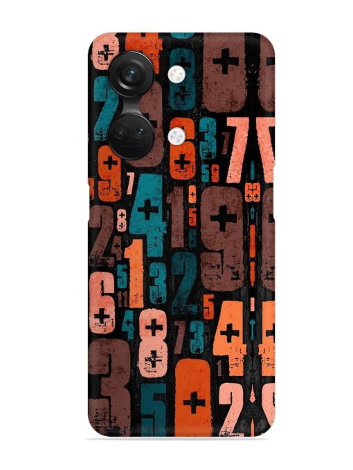 0 To 9 Art Snap Case for Oneplus Nord 3 (5G) Zapvi