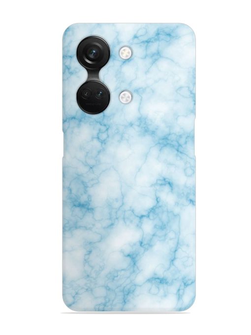 Blue White Natural Marble Snap Case for Oneplus Nord 3 (5G) Zapvi