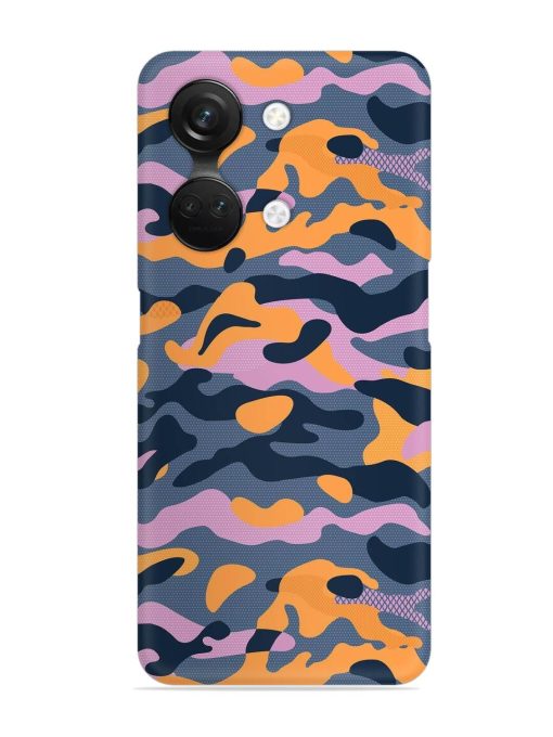 Camouflage Army Military English Orange Art Snap Case for Oneplus Nord 3 (5G) Zapvi