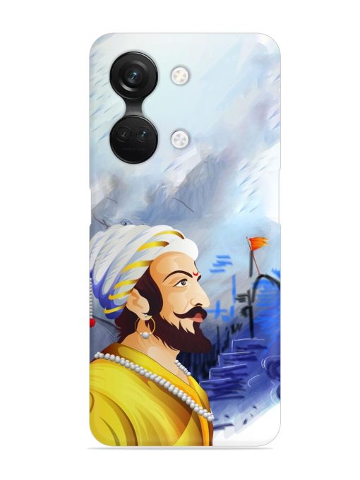 Shivaji Maharaj Color Paint Art Snap Case for Oneplus Nord 3 (5G) Zapvi