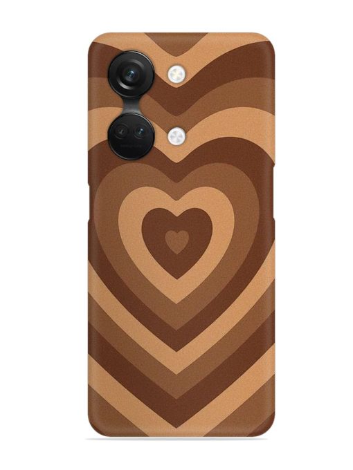 Brown Heart Snap Case for Oneplus Nord 3 (5G) Zapvi