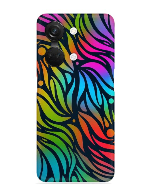 Abstract Leaf Design Snap Case for Oneplus Nord 3 (5G) Zapvi