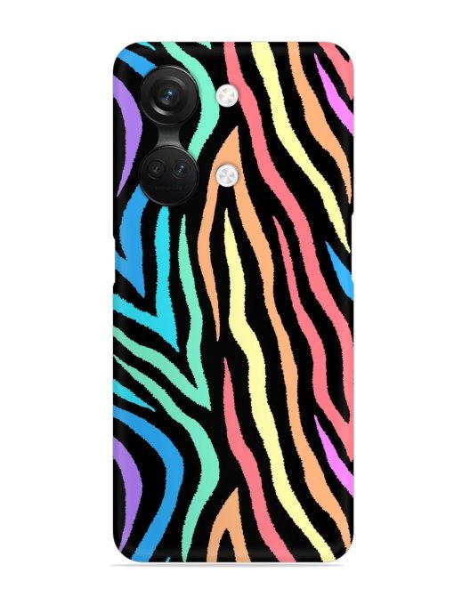 Colorful Abstract Zebra Snap Case for Oneplus Nord 3 (5G) Zapvi