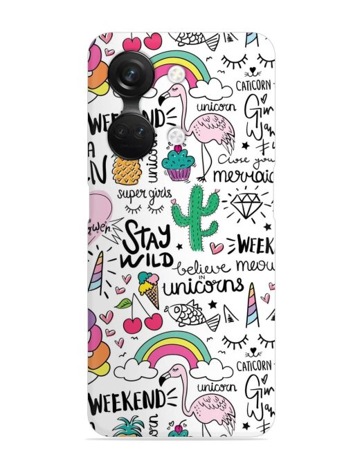 Unicorn Ice Cream Snap Case for Oneplus Nord 3 (5G) Zapvi