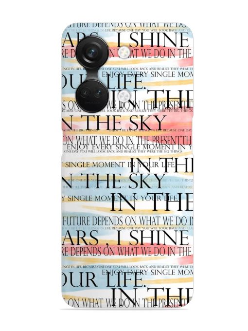 Seamless Slogans Pattern Snap Case for Oneplus Nord 3 (5G) Zapvi