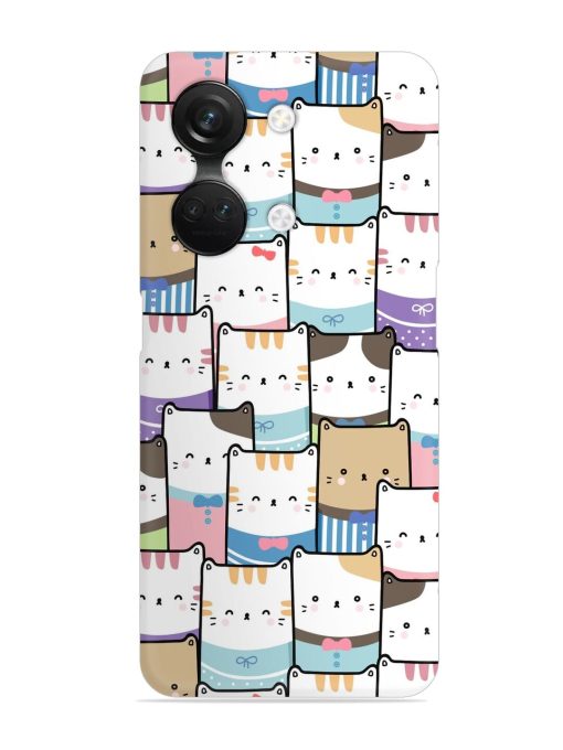 Cute Adorable Cat Snap Case for Oneplus Nord 3 (5G)