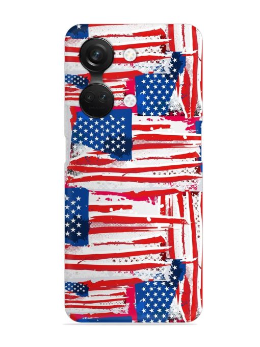 Usa Flag Seamless Snap Case for Oneplus Nord 3 (5G) Zapvi