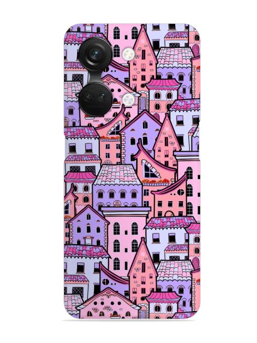 Seamless Pattern Houses Snap Case for Oneplus Nord 3 (5G) Zapvi