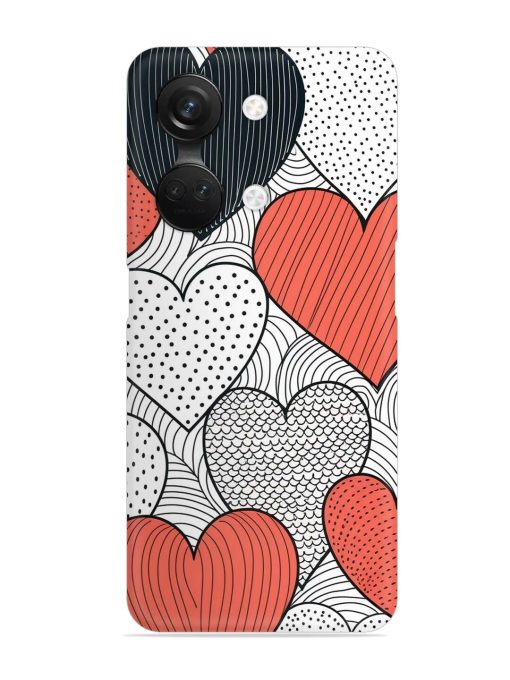 Girly Heart Seamless Snap Case for Oneplus Nord 3 (5G) Zapvi