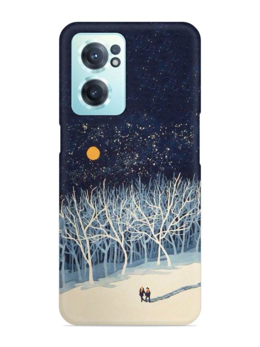 Full Moon Snowshoe Tour Snap Case for Oneplus Nord Ce 2 (5G) Zapvi