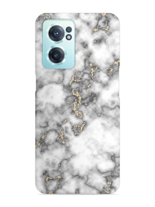 Gray And Gold Marble Snap Case for Oneplus Nord Ce 2 (5G) Zapvi