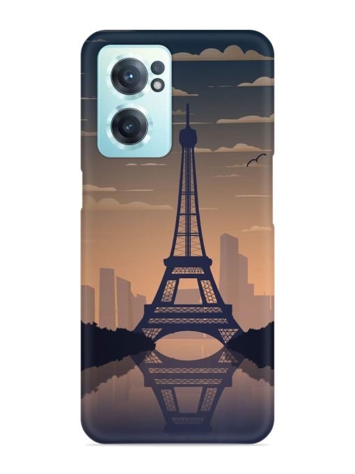 France Paris Eiffel Tower Gradient Snap Case for Oneplus Nord Ce 2 (5G) Zapvi