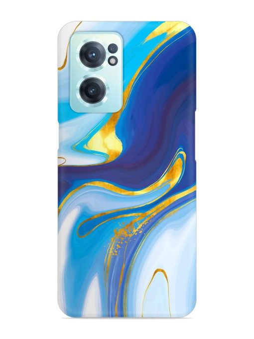 Watercolor Background With Golden Foil Snap Case for Oneplus Nord Ce 2 (5G)