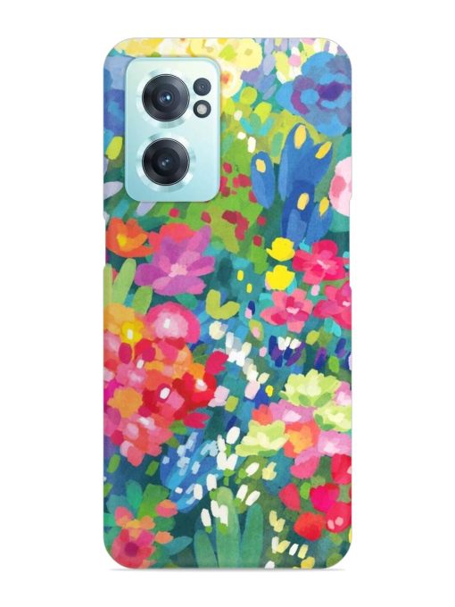 Watercolor Flower Art Snap Case for Oneplus Nord Ce 2 (5G)