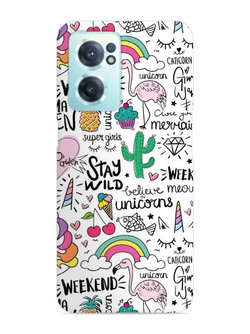 Unicorn Ice Cream Snap Case for Oneplus Nord Ce 2 (5G) Zapvi