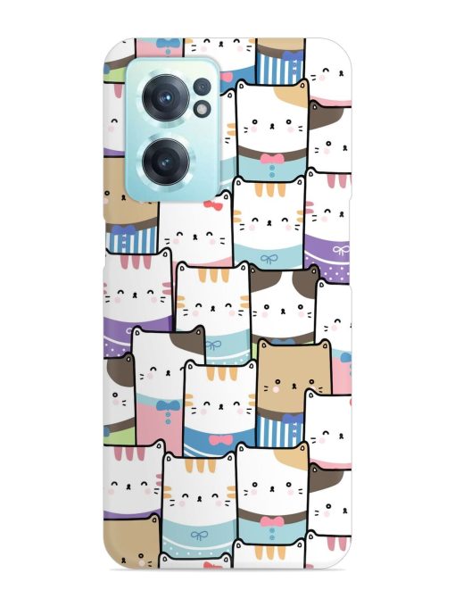 Cute Adorable Cat Snap Case for Oneplus Nord Ce 2 (5G) Zapvi