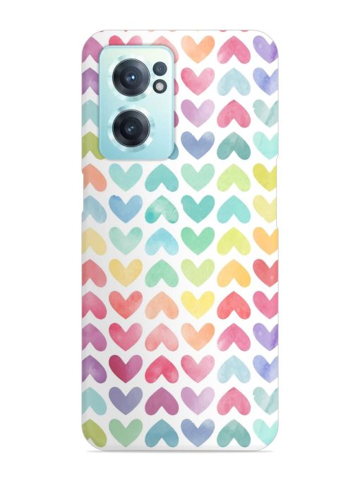 Seamless Colorful Watercolor Snap Case for Oneplus Nord Ce 2 (5G) Zapvi