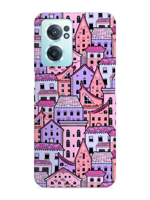 Seamless Pattern Houses Snap Case for Oneplus Nord Ce 2 (5G) Zapvi