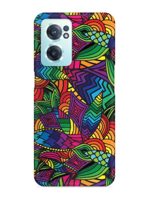 Abstract Multicolor Seamless Snap Case for Oneplus Nord Ce 2 (5G) Zapvi