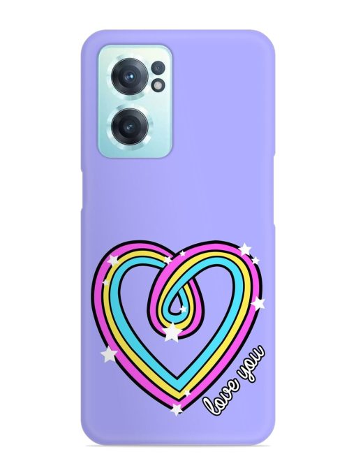 Colorful Rainbow Heart Snap Case for Oneplus Nord Ce 2 (5G)