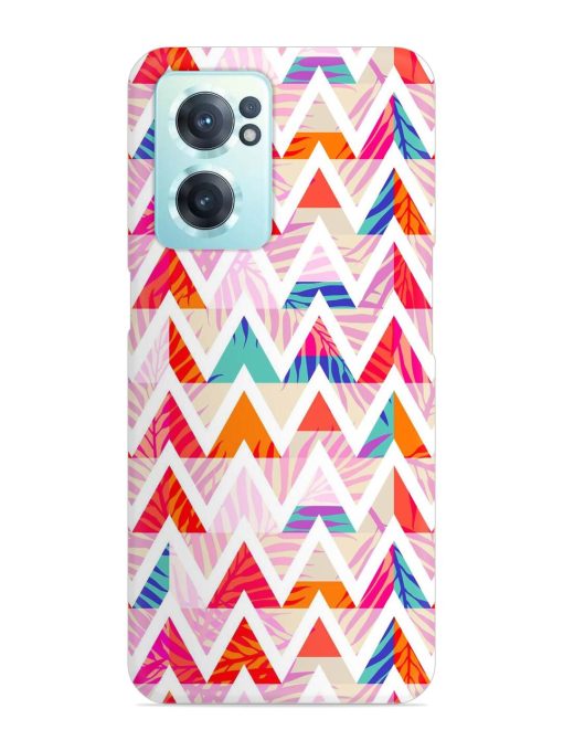 Abstract Triangle Background Snap Case for Oneplus Nord Ce 2 (5G) Zapvi