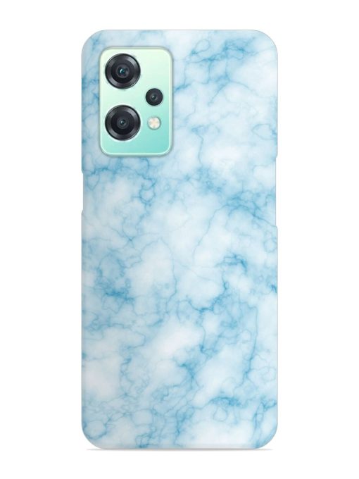 Blue White Natural Marble Snap Case for Oneplus Nord Ce 2 Lite (5G) Zapvi