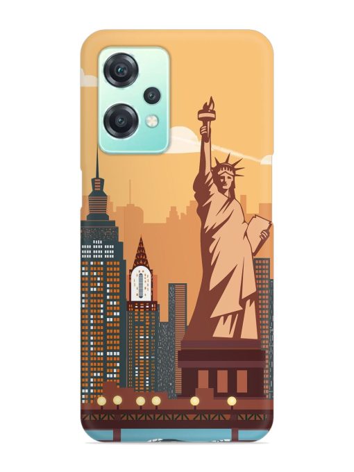 New York Statue Of Liberty Architectural Scenery Snap Case for Oneplus Nord Ce 2 Lite (5G) Zapvi