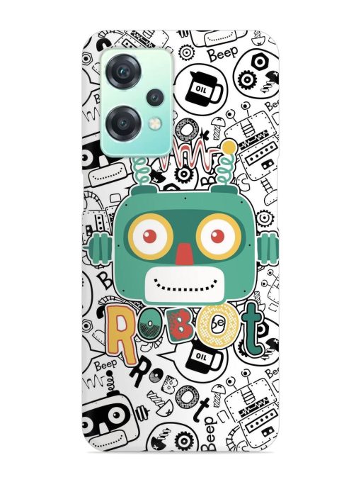 Robot Modern Seamless Pattern Snap Case for Oneplus Nord Ce 2 Lite (5G)