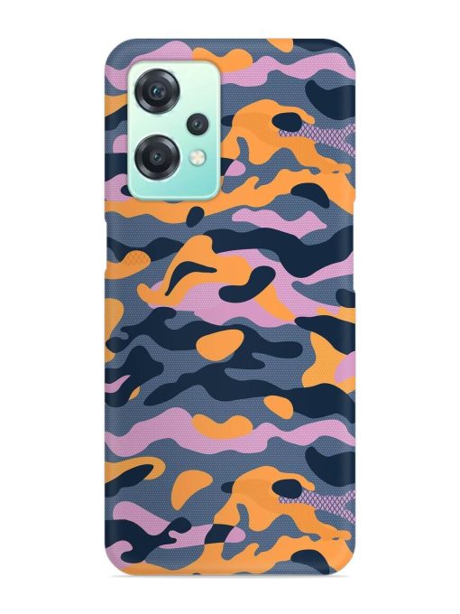 Camouflage Army Military English Orange Art Snap Case for Oneplus Nord Ce 2 Lite (5G) Zapvi