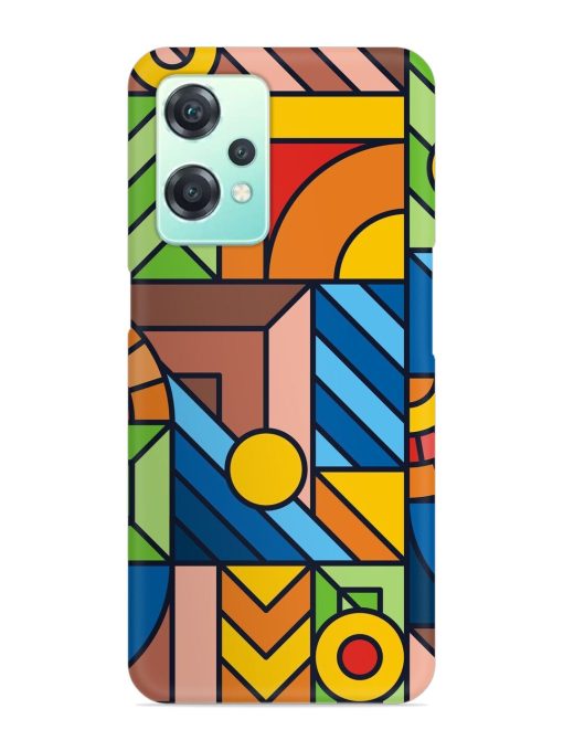 Colorful Geometric Snap Case for Oneplus Nord Ce 2 Lite (5G)