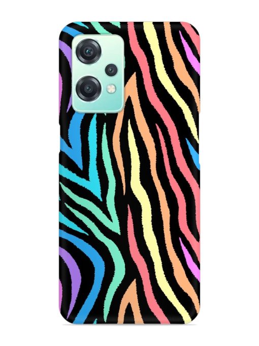 Colorful Abstract Zebra Snap Case for Oneplus Nord Ce 2 Lite (5G) Zapvi