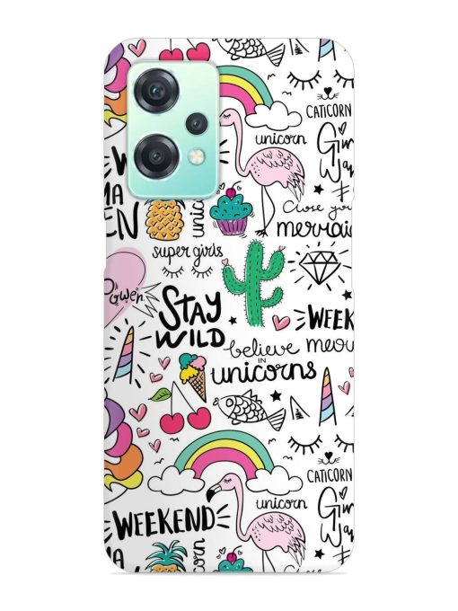 Unicorn Ice Cream Snap Case for Oneplus Nord Ce 2 Lite (5G) Zapvi