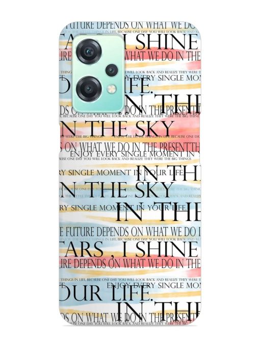 Seamless Slogans Pattern Snap Case for Oneplus Nord Ce 2 Lite (5G) Zapvi