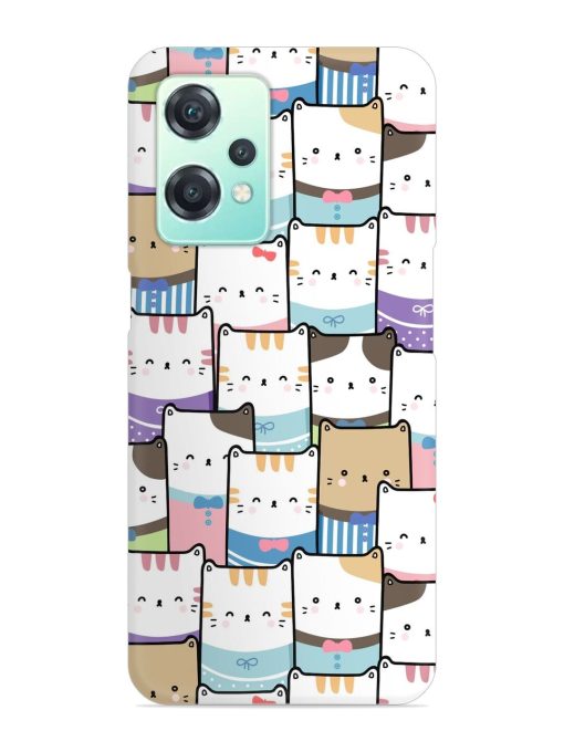 Cute Adorable Cat Snap Case for Oneplus Nord Ce 2 Lite (5G) Zapvi