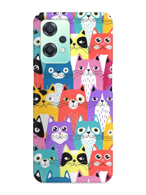 Funny Cartoon Cats Snap Case for Oneplus Nord Ce 2 Lite (5G)