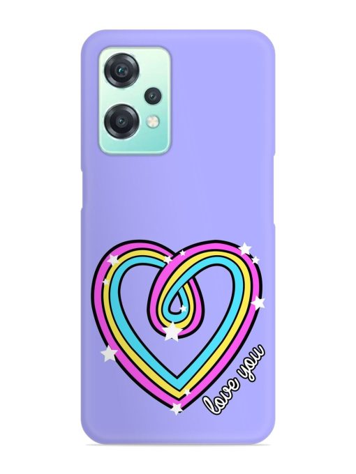 Colorful Rainbow Heart Snap Case for Oneplus Nord Ce 2 Lite (5G)