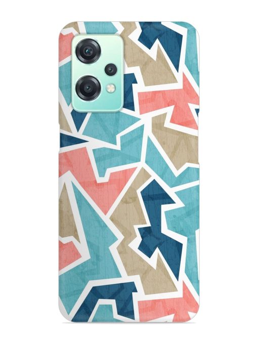 Vintage Geometric Triangle Snap Case for Oneplus Nord Ce 2 Lite (5G)