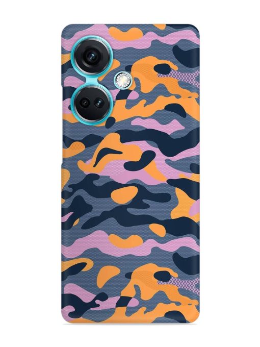 Camouflage Army Military English Orange Art Snap Case for Oneplus Nord Ce 3 (5G)