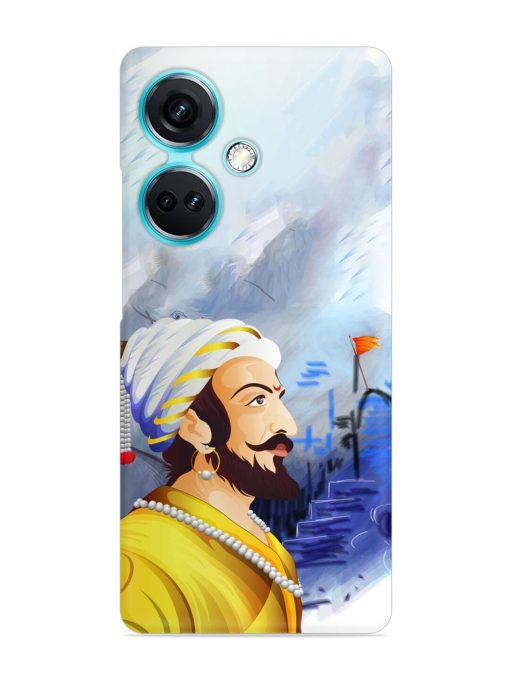 Shivaji Maharaj Color Paint Art Snap Case for Oneplus Nord Ce 3 (5G)